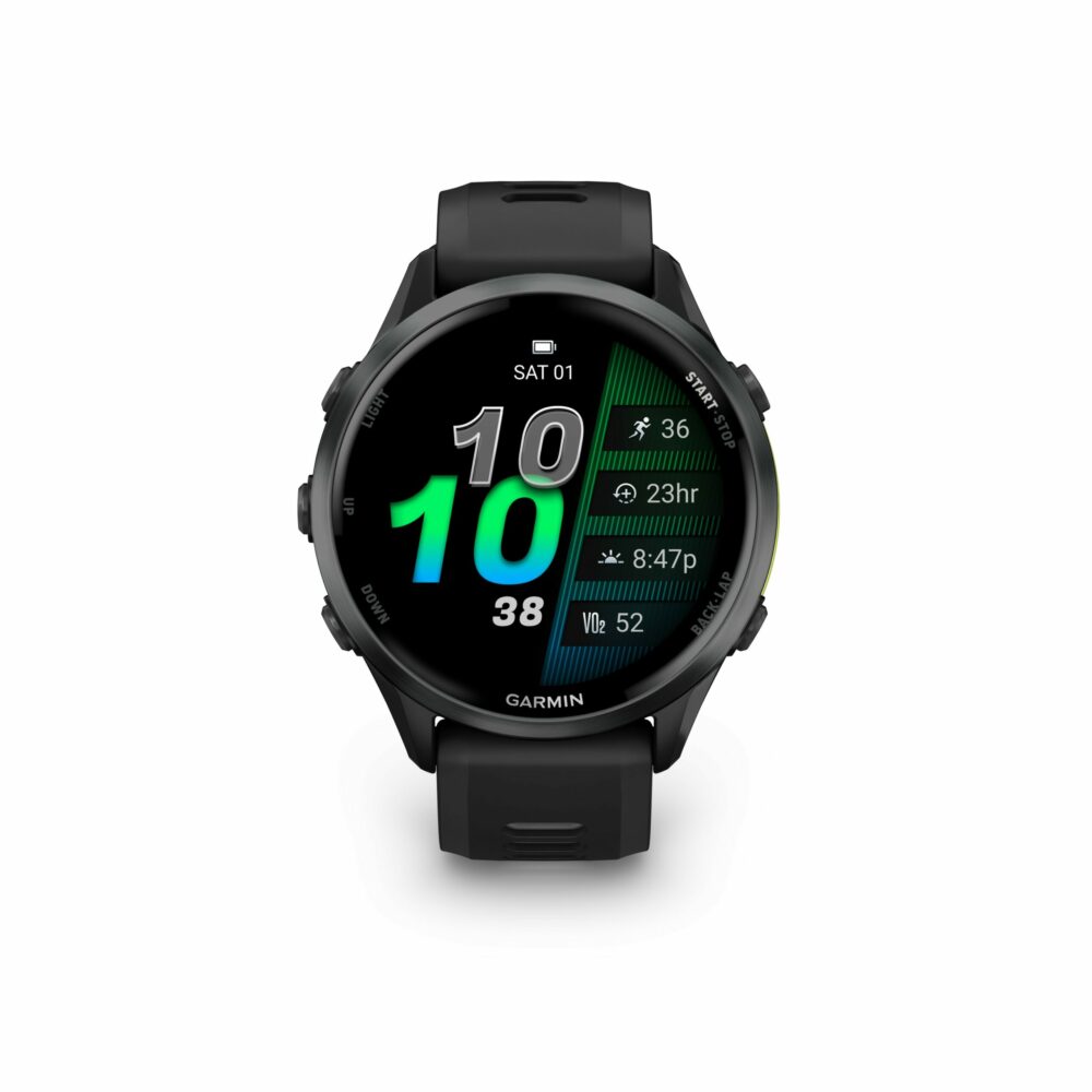 GARMIN Forerunner® 970, Carbon grey dlc titanium met zwarte behuizing en zwarte/transparante whitestone band - Afbeelding 7